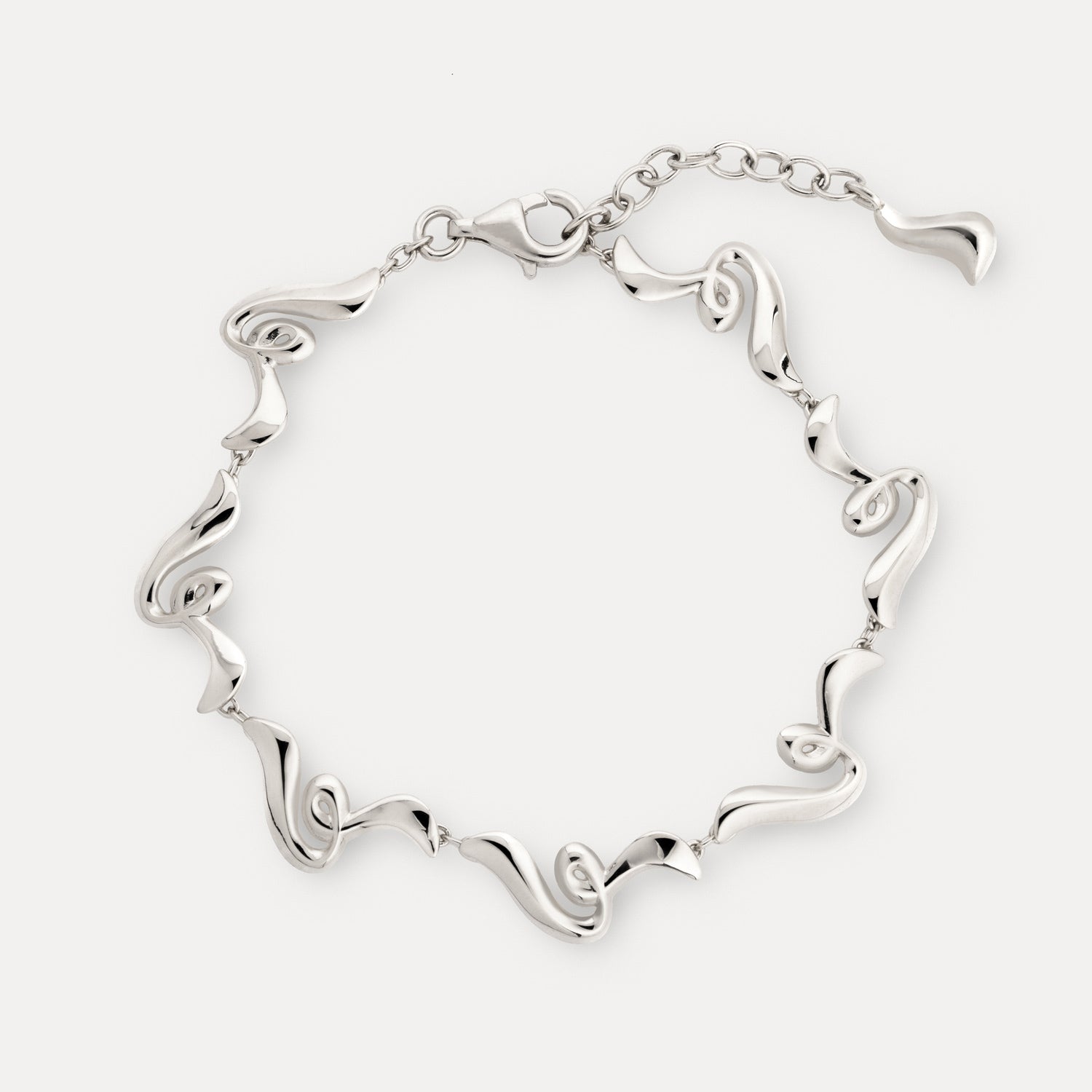 Poise Twirl Chain Bracelet, recycled Sterling Silver - VEYIA Berlin