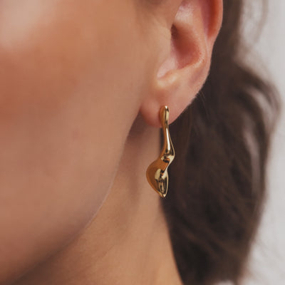 Poise Molten Drop Earrings in 18k Gold Vermeil